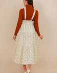 Shay Overall Dress in Cream Floral