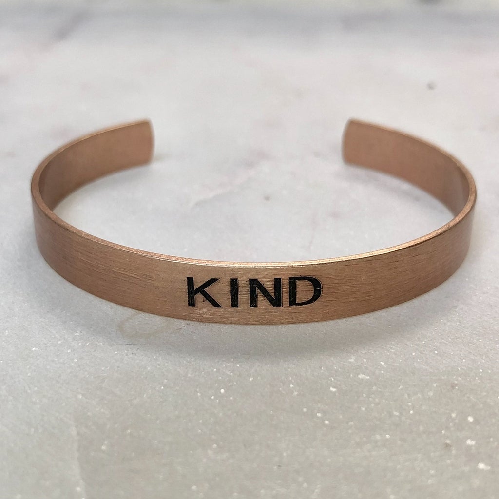 Choose your Word - Brushed Copper Cuff