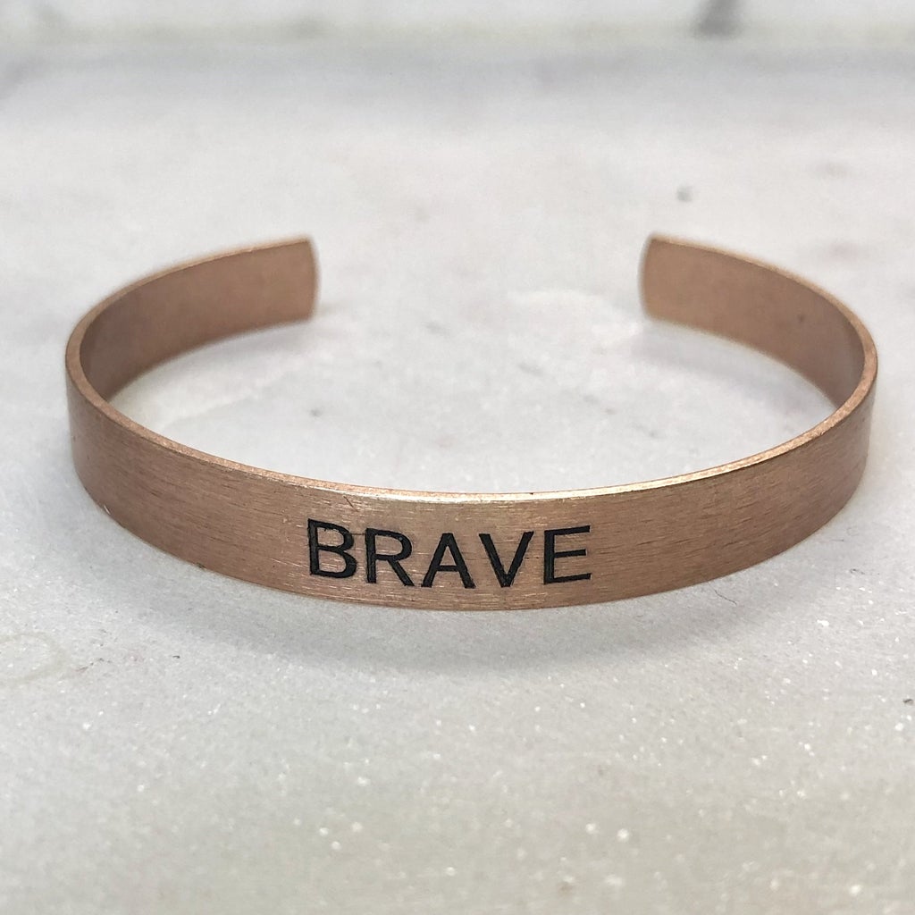 Choose your Word - Brushed Copper Cuff