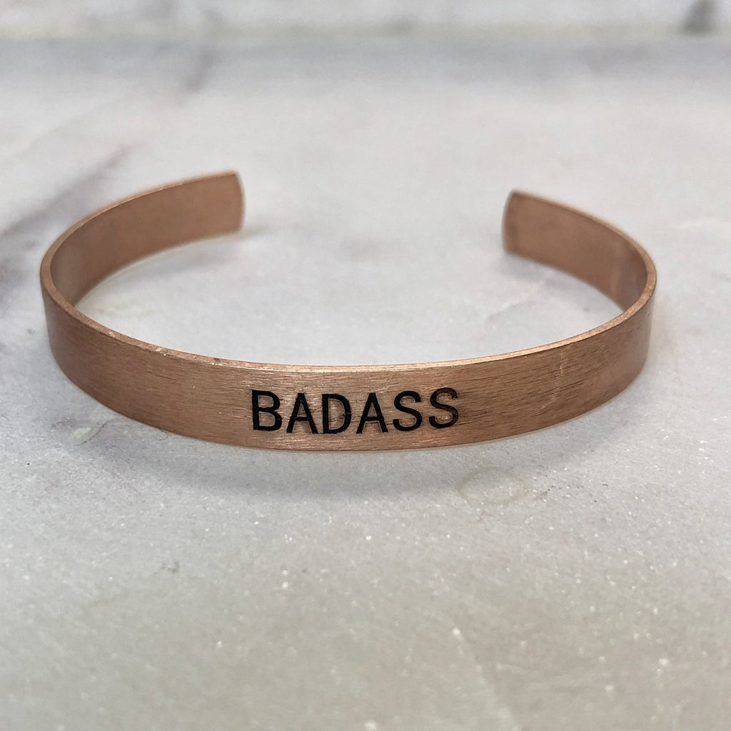 Choose your Word - Brushed Copper Cuff