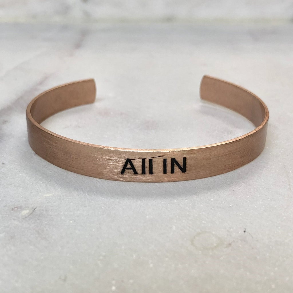 Choose your Word - Brushed Copper Cuff