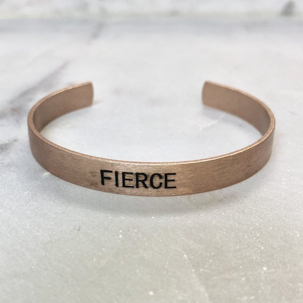 Choose your Word - Brushed Copper Cuff