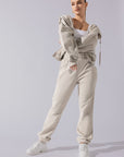 POPFLEX Full Size Cloud Rollover Sweatpant - Seashell