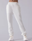 POPFLEX Full Size Cloud Rollover Sweatpant - White