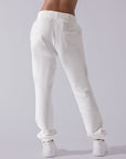 POPFLEX Full Size Cloud Rollover Sweatpant - White