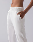 POPFLEX Full Size Cloud Rollover Sweatpant - White