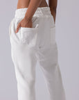 POPFLEX Full Size Cloud Rollover Sweatpant - White