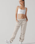 POPFLEX Full Size Cloud Rollover Sweatpant - Seashell