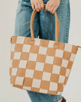Courtney Checkered Tote
