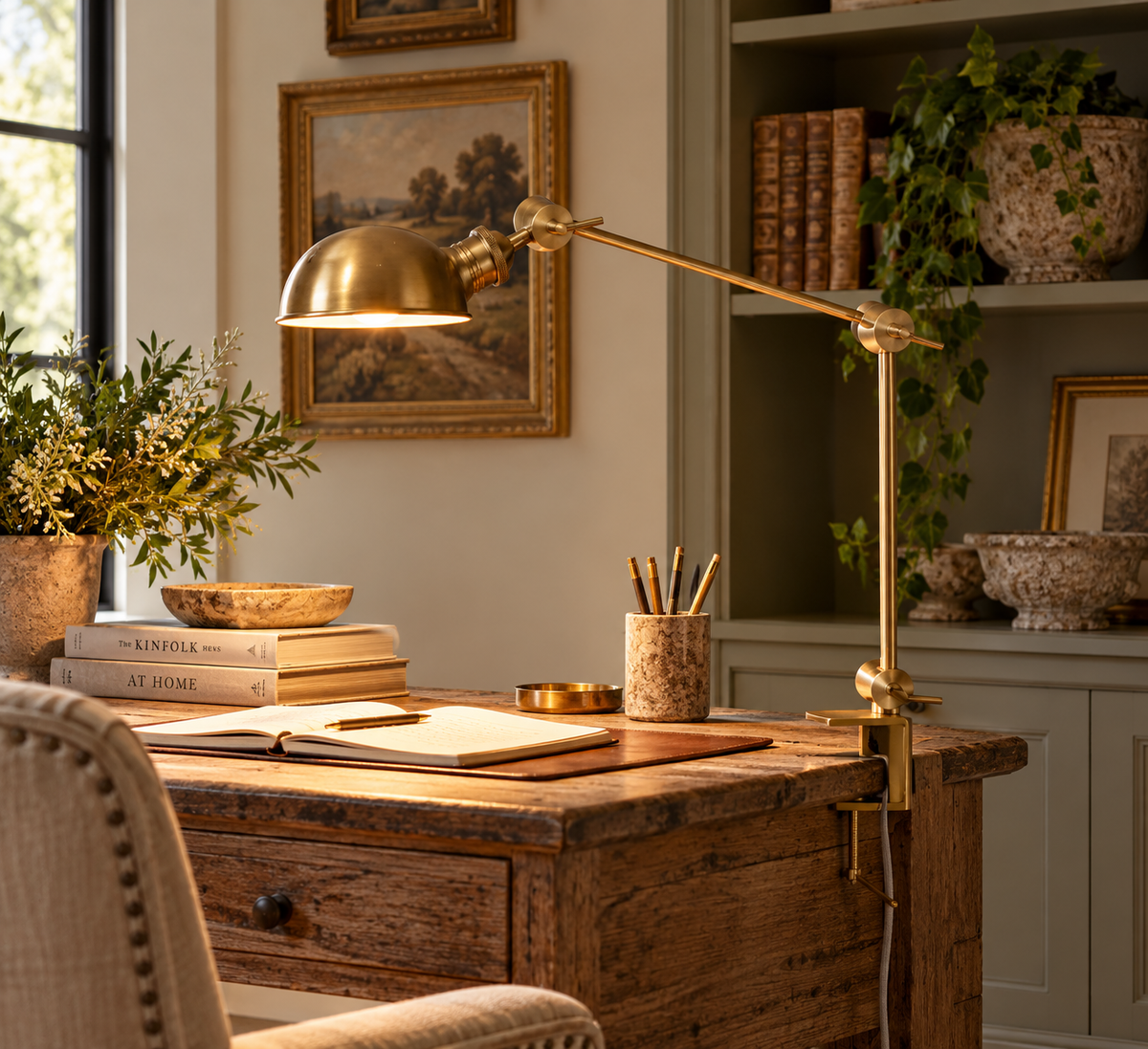 Park Hill | Clamp-on Desk Lamp with Dome Shade