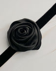 Satin Rose Velvet Sash Necklace