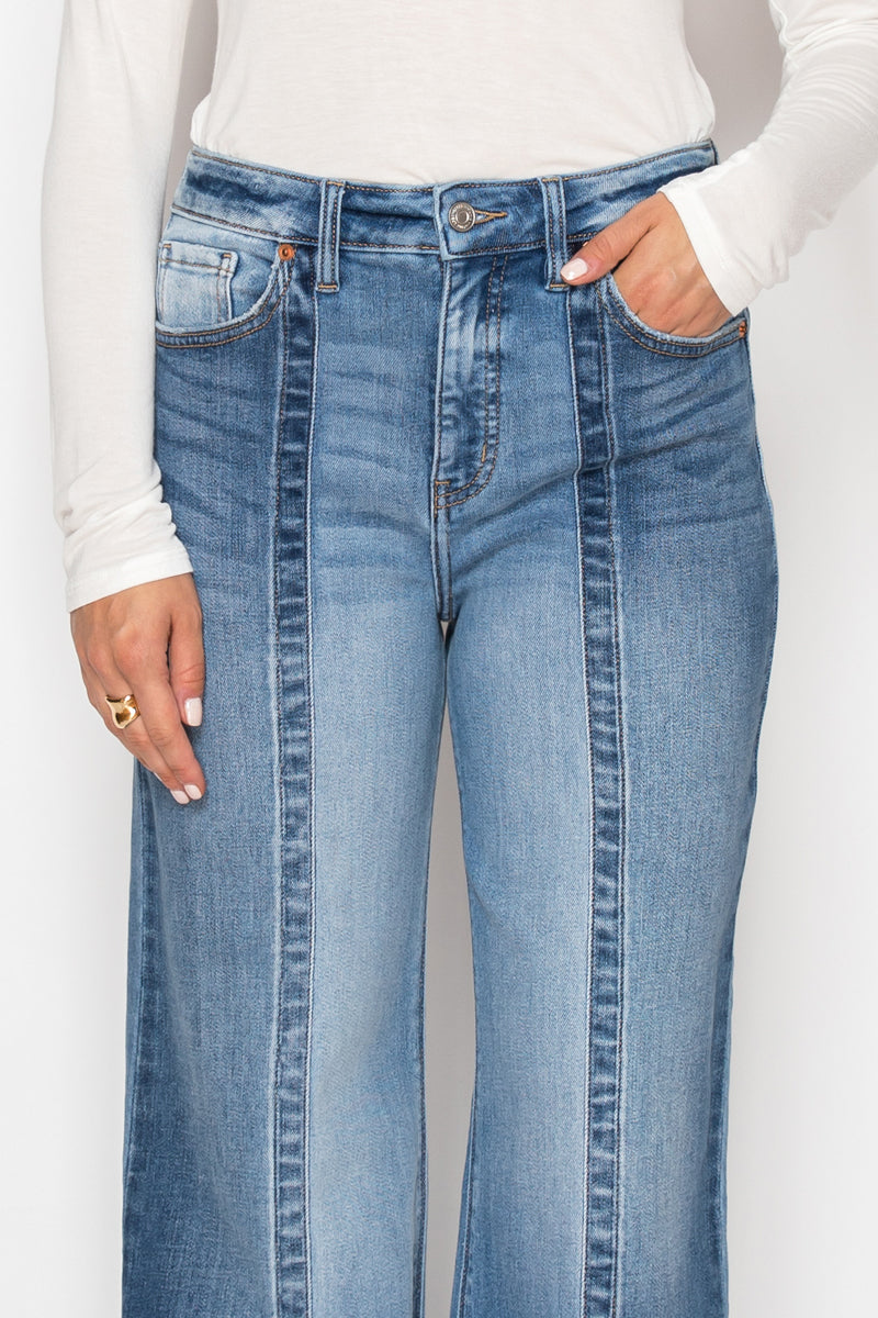 Artemis Vintage | Tummy Control 90'S Vintage High Rise Stretch Wide Jeans
