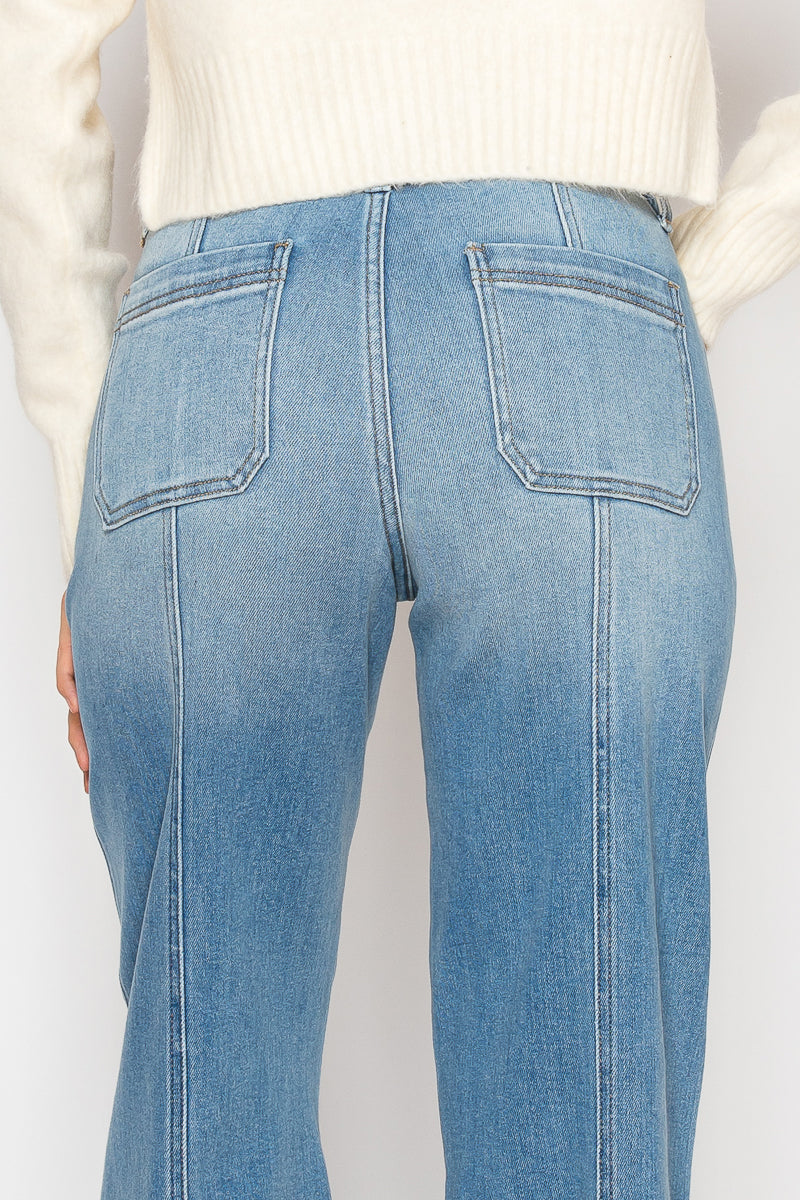 Artemis Vintage |Eco Friendly Tummy Control Slim Palazzo Jeans