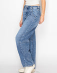 Artemis Vintage |Adjustable Strap Waistband Barrel Jeans