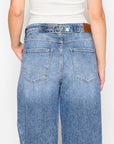 Artemis Vintage |Adjustable Strap Waistband Barrel Jeans
