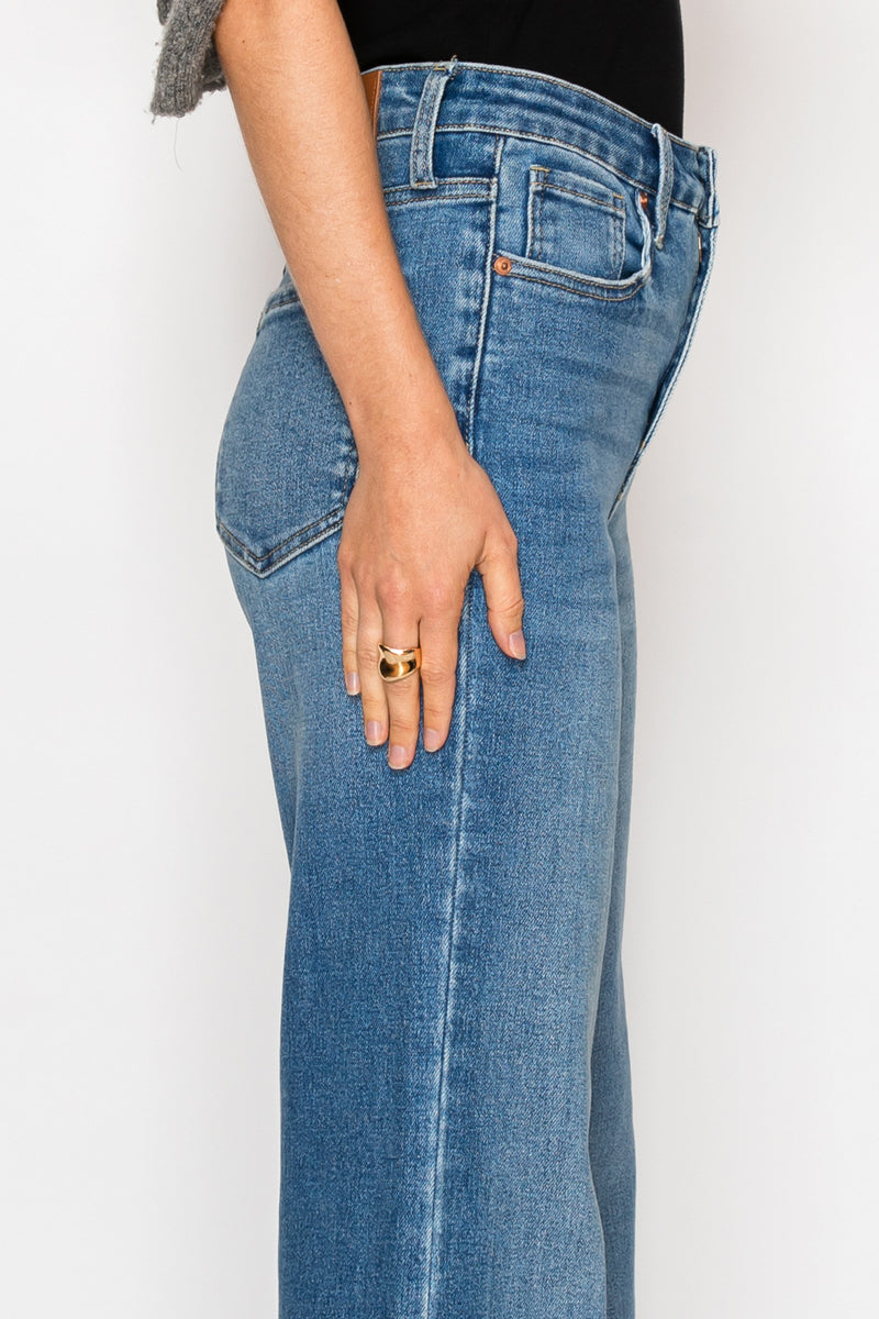 Artemis Vintage |TUMMY CONTROL RELAXED HIGH RISE PALAZZO JEANS *Signature*