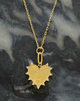 Clip Hanging Initial Heart Necklace
