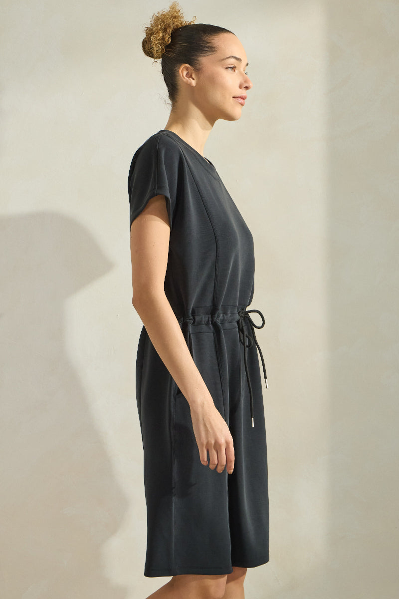 Soft Modal Drawstring T-Shirt Dress with Pockets