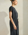 Soft Modal Drawstring T-Shirt Dress with Pockets