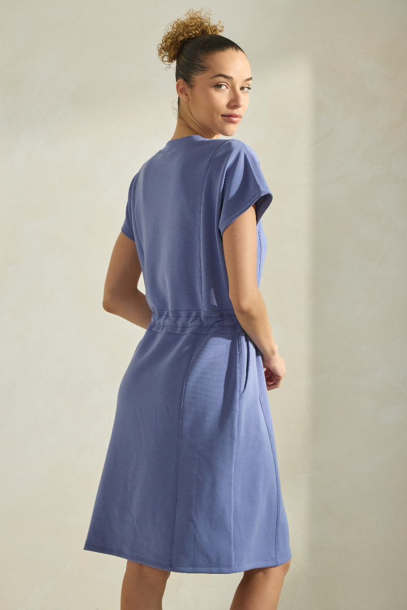 Soft Modal Drawstring T-Shirt Dress with Pockets