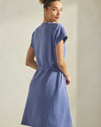 Soft Modal Drawstring T-Shirt Dress with Pockets