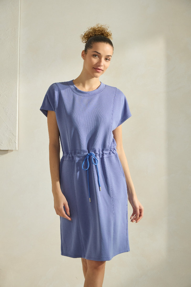 Soft Modal Drawstring T-Shirt Dress with Pockets