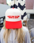 Love you to the Moon - Red Vintage Trucker Hat