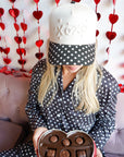 Xoxo - Black Polka Dot Vintage Trucker Hat