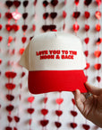 Love you to the Moon - Red Vintage Trucker Hat