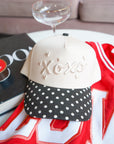 Xoxo - Black Polka Dot Vintage Trucker Hat