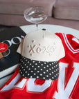 Xoxo - Black Polka Dot Vintage Trucker Hat