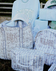 Western Blues Striped - Clear Coat Toiletry Case