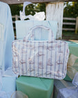 Western Blues Striped - Clear Coat Toiletry Case