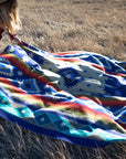 Andean Alpaca Wool Blanket - Ocean Breeze