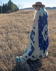 Andean Alpaca Wool Blanket - Ocean Breeze