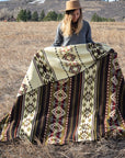 Andean Alpaca Wool Blanket - Cactus