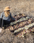 Andean Alpaca Wool Blanket - Cactus