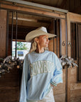 Cowboy - Blue Vintage Crewneck Sweatshirt