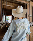 Cowboy - Blue Vintage Crewneck Sweatshirt