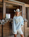 Cowboy - Blue Vintage Crewneck Sweatshirt