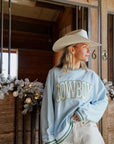 Cowboy - Blue Vintage Crewneck Sweatshirt