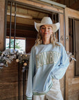 Cowboy - Blue Vintage Crewneck Sweatshirt