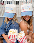 Here for the Snacks - Denim Vintage Trucker Hat