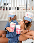 Here for the Snacks - Denim Vintage Trucker Hat