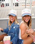 Here for the Snacks - Denim Vintage Trucker Hat