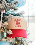 All I Want for Christmas is Cocktails - Red Vintage Trucker Hat - My Pampered Life Seattle