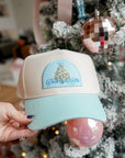 Deck the Halls - Baby Blue Vintage Trucker Hat