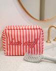 Hair Stuff - Pink & Red Stripes XL Bag