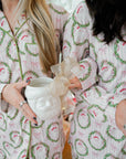 Pink Santa - Ribbed Long Pajama Set