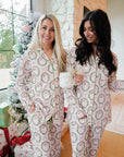 Pink Santa - Ribbed Long Pajama Set